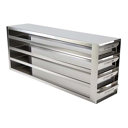 Cryomaster 4-6220 Edelstahl Kurz Schrankeinschub für 16 Kryoboxen Kapazität, 569mm x 140mm x 231mm, Silber von Cryomaster