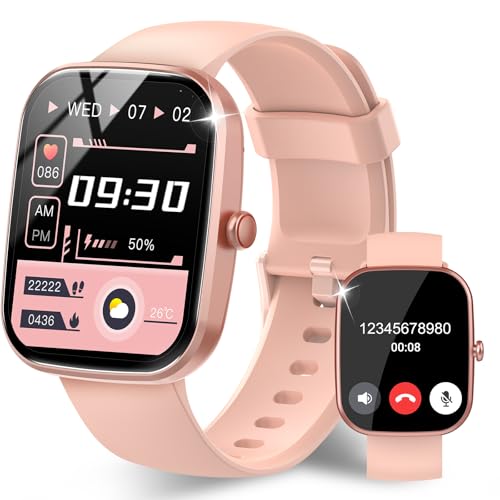Csasan Smartwatch für Herren Damen, Fitnessuhr mit Herzfrequenz/Schlafmonitor/Schrittmonitor, Aktivitätstracker für Sport, Rose von Csasan