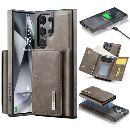 DG.MING 2-in-1 magnetische, abnehmbare Brieftaschen-Schutzhülle für Samsung Galaxy S24 Ultra, Premium-Leder, RFID-blockierend, Kartenhalter, stoßfeste Handyhülle, unterstützt kabelloses Laden (Kaffee) DG.MING 2-in-1 magnetische, abnehmbare Brieftaschen-Schutzhülle für Samsung Galaxy S24 Ultra, Premium-Leder, RFID-blockierend, Kartenhalter, stoßfeste Handyhülle, unterstützt kabelloses Laden (Kaffee) von Cseoteo