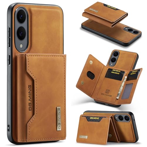 DG.MING Leder-Schutzhülle für Samsung Galaxy S25 Edge, 2-in-1, magnetische, abnehmbare dreifache Brieftaschen- und stoßfeste Handyhülle, mit 8 Kartenfächern und Handy-Ständerfunktion, Braun DG.MING Leder-Schutzhülle für Samsung Galaxy S25 Edge, 2-in-1, magnetische, abnehmbare dreifache Brieftaschen- und stoßfeste Handyhülle, mit 8 Kartenfächern und Handy-Ständerfunktion, Braun von Cseoteo