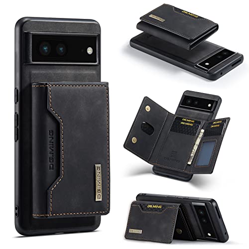 DG.MING Brieftaschen-Schutzhülle für Google Pixel 7, Premium-Lederhülle, rückseitige Abdeckung, magnetisch, abnehmbar, mit dreifach faltbarem Kartenhalter, für Google Pixel 7, 16 cm (6,3 Zoll von Cseoteo