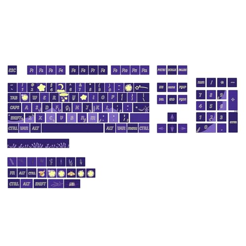 Csnbfiop 127Key KeyCap Schlüssel Vervollständigt Die Set Von Lavendel Farbstoff Sublimation Schlüsselkaps Für Mechanische Tastaturen von Csnbfiop