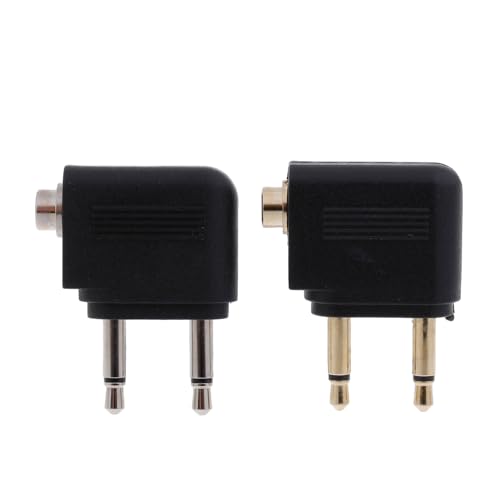 2 Teile 3 5mm Stecker Adapter Airline Kopfhörer Adapter Headset Stecker 3 5mm Luftfahrt Kopfhörer von Csnbfiop