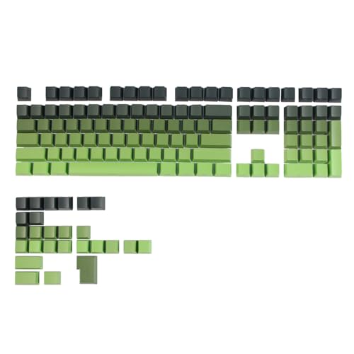 Csnbfiop Grüne Farbverlaufs Tastenkappen 133 Tasten OEM Wärmesublimations Zoll Tastenkappen Set Für Mechanische Tastatur Zubehör von Csnbfiop
