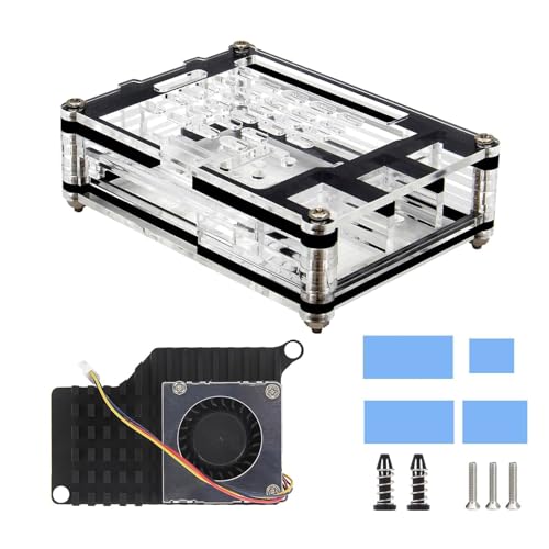 Csnbfiop Stilvolle Schutzhülle Integriertem Lüfter 5 Single Board Computer Kühlgehäuse von Csnbfiop