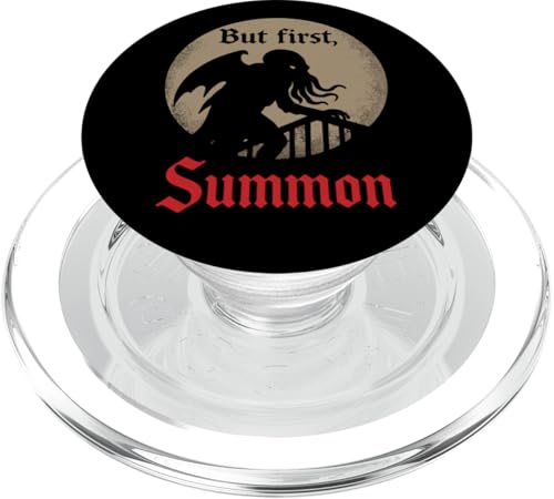 Cthulhu, But First Summon, Cosmic Horror Parodie Cthulhu Cult PopSockets PopGrip für MagSafe Cthulhu, But First Summon, Cosmic Horror Parodie Cthulhu Cult PopSockets PopGrip für MagSafe von Cthulhu Idol Miskatonic Horror Shop