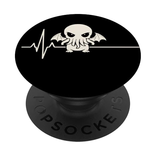 Cthulhu Herzschlag, niedlicher kosmischer Horror, Cthulhu-Kardiogramm PopSockets Klebender PopGrip Cthulhu Herzschlag, niedlicher kosmischer Horror, Cthulhu-Kardiogramm PopSockets Klebender PopGrip von Cthulhu Idol Miskatonic Horror Shop
