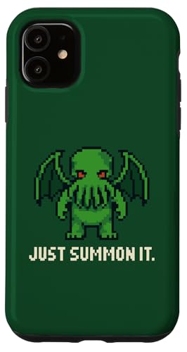 Cthulhu Pixelkunst im Retro-Look für Gamer, Just Summon It, Cosmic Horror Hülle für iPhone 11 von Cthulhu Idol Miskatonic Horror Shop