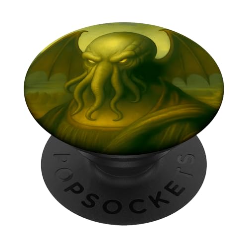 Cthulhu als Mona Lisa, Cosmic Horror Art Cthulhu PopSockets Klebender PopGrip Cthulhu als Mona Lisa, Cosmic Horror Art Cthulhu PopSockets Klebender PopGrip von Cthulhu Idol Miskatonic Horror Shop