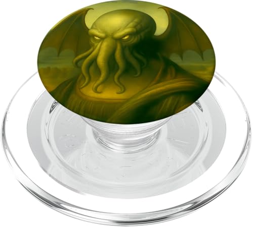 Cthulhu als Mona Lisa, Cosmic Horror Art Cthulhu PopSockets PopGrip für MagSafe Cthulhu als Mona Lisa, Cosmic Horror Art Cthulhu PopSockets PopGrip für MagSafe von Cthulhu Idol Miskatonic Horror Shop