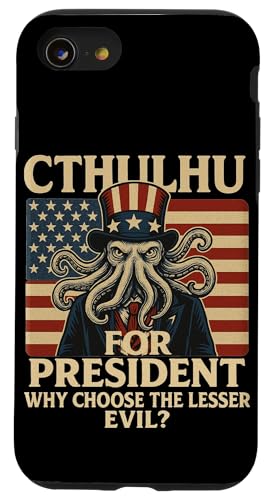 Cthulhu für Präsident Evil Horror USA Wahlen 2028 Monster Hülle für iPhone SE (2020) / 7 / 8 von Cthulhu for President Horror Cthulhu Sea Monster