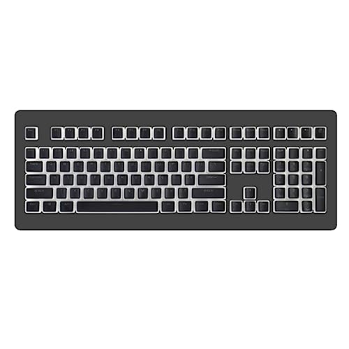 Ctwezoikmt 1 Set Pudding-Tastatur-Hutbox, Pbt Customized Cream Jelly Game Keyboard Cap (schwarz) von Ctwezoikmt