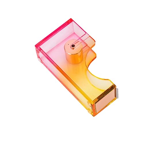 Ctwezoikmt Schreibtisch-Klebebandabroller, transparenter Acryl-Klebebandschneider mit rutschfester Unterseite, geeignet für 2,5 cm Kernband von Ctwezoikmt