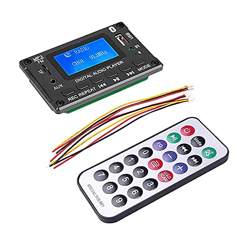 Ctzrzyt Auto MP3 Decoder Board LCD Display MP3 Audio Modul Lautsprecher UnterstüTzung FM Radio AUX USB Dekodierung MP3 Player, schwarz von Ctzrzyt