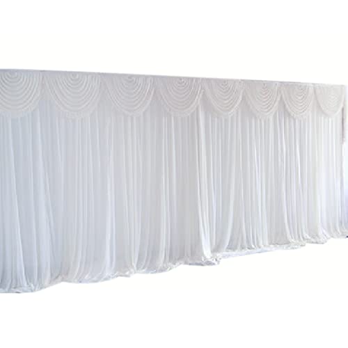 3m×3m Hintergrund Hochzeit Vorhang Fotografie Vorhänge Seide Party Weiß Deko Tüll Fotografie Hintergrund Dekoration Dekostoff Hochzeit Hintergründe (Weiß) von CuCummoo