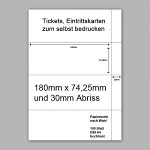 Eintrittskarten zum selbst bedrucken, perforiert 180x74,25mm mit 30mm Abriss Tickets Konzertkarten Kinokarten (I: Pink, 120 g/m²) von CuNU Preisauszeichnung