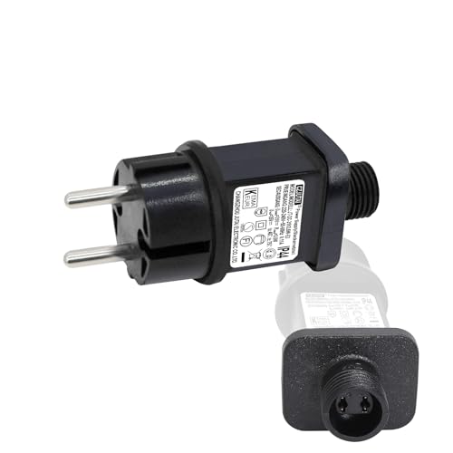 31 V 3,6 W LED-Transformator CZJUTAI IP44 Stromversorgung für Weihnachtsbeleuchtung mit Stecker – EU-Stecker (Schraubsockel – konstant eingeschaltet – DC31 V3,6 W) von CubePlug