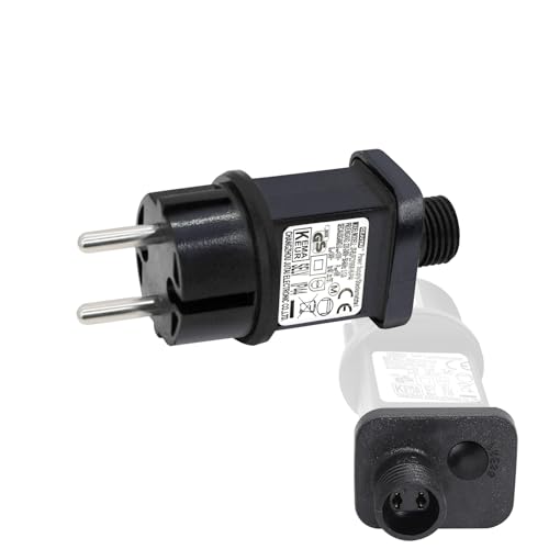 CZJUTAI LED Trafo IP44 Netzteil für Weihnachtsbeleuchtung mit Stecker - EU Stecker (Schraubsockel - Schalt-Modus - EL/FC31V6W) von CubePlug