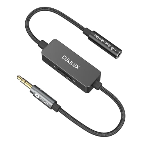 Cubilux 3,5-mm-Line-zu-Mikrofon-Dämpfungsglied, 1/8-Zoll-Line-Out-Buchse auf MIC-In-Stecker, Dämpfungskabel für DSLR-Kamera-Camcorder-Recorder-Aufnahme, 1 Fuß Cubilux 3,5-mm-Line-zu-Mikrofon-Dämpfungsglied, 1/8-Zoll-Line-Out-Buchse auf MIC-In-Stecker, Dämpfungskabel für DSLR-Kamera-Camcorder-Recorder-Aufnahme, 1 Fuß von Cubilux