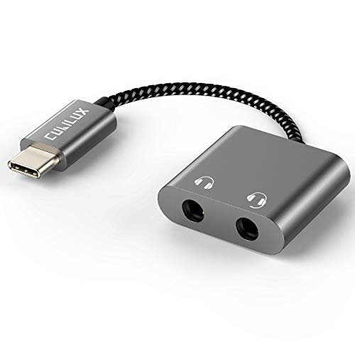 Cubilux USB C Kopfhörer Splitter für Zwei, Typ C auf 2X 3,5mm Klinke Verteiler, 2-Wege Audio Splitter für für iPhone 15+/15 Pro Max, iPad Pro iPad 10,Samsung S24/S23/S22/ Tab S9/S8/S7, Pixel 8/7/6 Pro von Cubilux