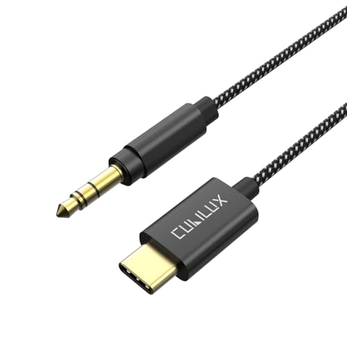 Cubilux USB C auf 3,5mm Aux Kabel 60cm,USB Typ C auf Klinke Kabel mit 96 kHz/24 Bit DAC, für Samsung Galaxy S24/S23/S22/S21 Z Fold/Z Flip 5/4/3/2, Google Pixel Pixel 8/7/6 Pro 7a 6a XL,Auto Audiokabel von Cubilux