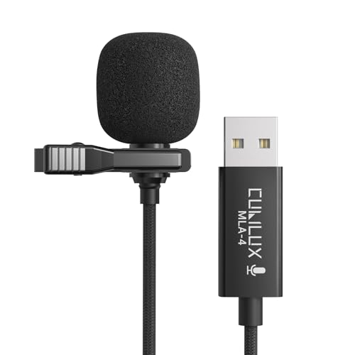 Cubilux USB-Mikrofon für PC, unidirektionales hochempfindliches USB-A-Lavalier-Clip-On-Mini-Ansteckmikrofon für Computer, Laptop, Aufnahme, Skype, Zoom-Meetings, Live-Streaming, 1,22 m Cubilux USB-Mikrofon für PC, unidirektionales hochempfindliches USB-A-Lavalier-Clip-On-Mini-Ansteckmikrofon für Computer, Laptop, Aufnahme, Skype, Zoom-Meetings, Live-Streaming, 1,22 m von Cubilux
