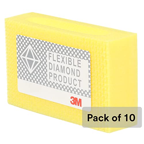 3M Flexible Diamant-Handlap 6200J, 2-1/4 in x 3-3/4 in, gelb, 10 von 3M