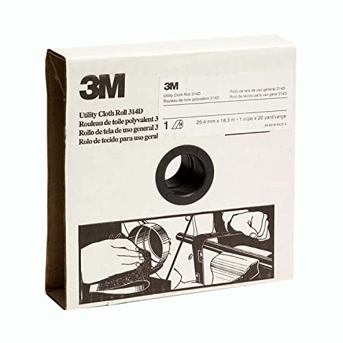 3M Utility Cloth Roll 314D, Aluminum Oxide, 1-1/2" Width x 20 yds Length, P150 Grit, Maroon (Pack of 1) von Cubitron
