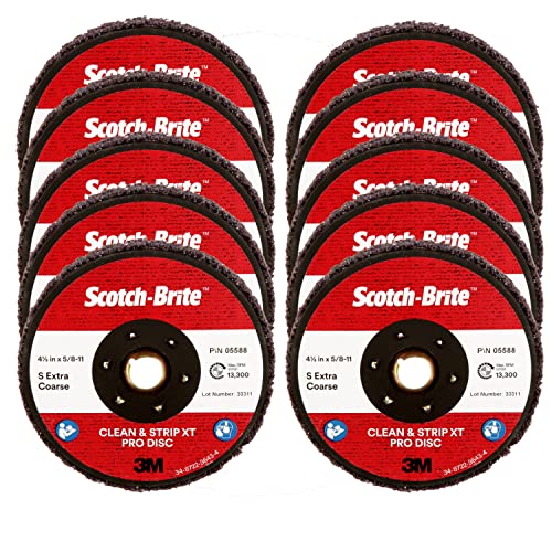 Scotch-BriteTM Clean and Strip XT Pro Disc, TN Quick Change, 10,2 cm x 5/8 in-11, S XCS, 10 Stück pro Packung von Scotch-Brite