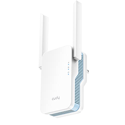 Cudy AC1200 Netz-WiFi-Repeater, 1200 Mbps, 5 GHz/2,4 GHz, WLAN-Verstärker mit Stecker, Signalanzeige, interne Antennen, Weiß RE1200 von Cudy
