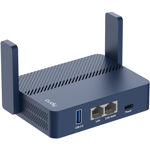 Cudy AX3000 WLAN-6-Gigabit-Reiserouter im Taschenformat, 2,5-Gbit/s-RJ45-Ethernet-Port, Extender/Repeater für Hotel- und öffentliches Netzwerk, WISP, VPN-Client und -Server, USB 3.0, TR3000 von Cudy