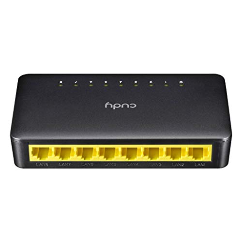 Cudy FS108D 8-Port Fast Ethernet Switch 10/100 Mbit/s | Netzwerk Switch | LAN Switch | Plug and Play | Lüfterlose Ruhe | Nicht verwaltet | Automatische Geschwindigkeits- und Duplexanpassung von Cudy