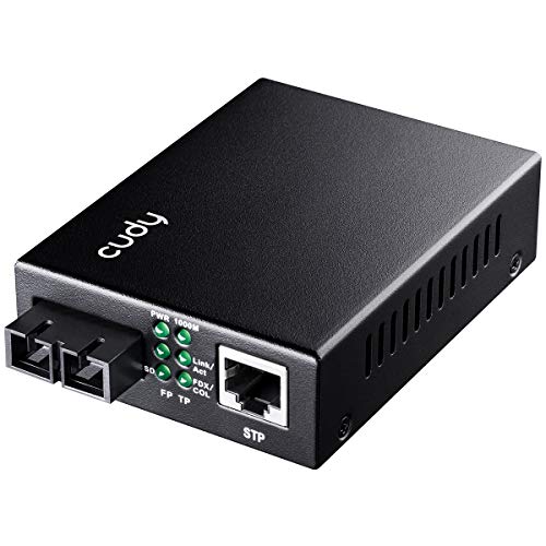 Cudy MC100GMA-05 Gigabit Ethernet Media Converter, Multimode Dual SC SC, 850 NM, 10/100/1000 Base-TX Ethernet zu Fiber Media Converter, 550M von Cudy