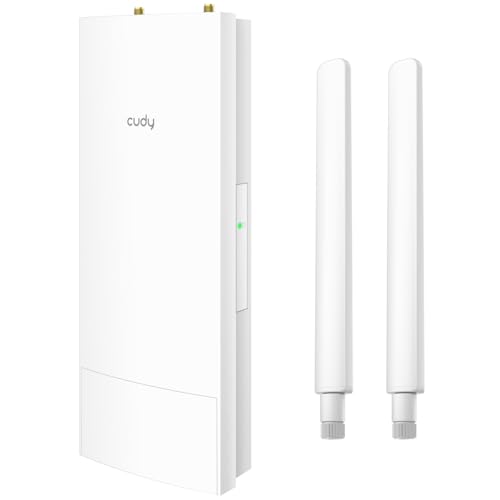 Cudy Outdoor AX3000 High Power WiFi 6 Access Point, IP65 wetterfest, externe High Power FEMs, Gigabit RJ45 Ports, unterstützt 802.3at oder 48~57V Passive PoE, Blitzschutz, MU-MIMO von Cudy