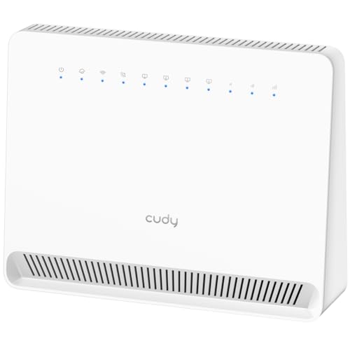 Cudy Unlocked 4G LTE Cat 6 Gigabit Modem Router mit SIM-Kartensteckplatz, 2 CA, AC1200 WiFi, SMA, OpenVPN, Wireguard, IPsec, VPN, LT700E von Cudy