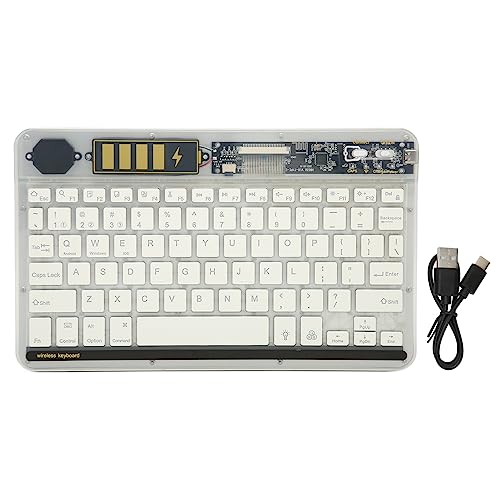 10-Zoll-Bluetooth-Tastatur für MAC, Kabellose Tastatur für PC, Tablet, Telefon, Computer, Tragbare Tastatur für Mehrere Geräte, Kompatibel mit IOS, Android und Windows (White) von Cuifati