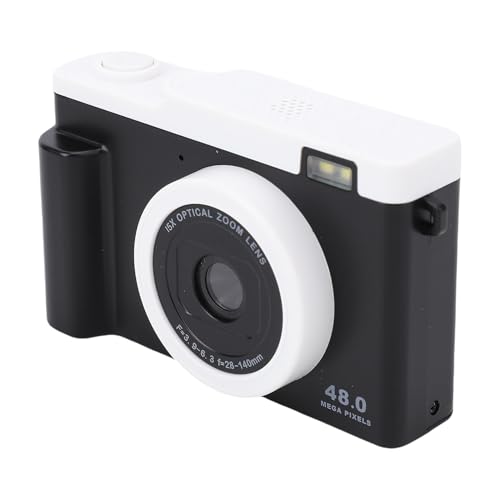 1080p Digitalkamera Dual -Kamera, 48MP Autofokus Tragbare Kompakte Reisekamera mit LED -Blitz, 15 -Fach Optisch Zoom Kleine WLAN -Kamera für Reise (Black) von Cuifati