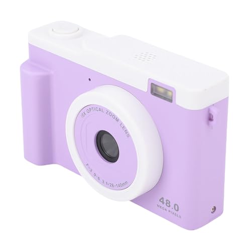 1080p Digitalkamera Dual -Kamera, 48MP Autofokus Tragbare Kompakte Reisekamera mit LED -Blitz, 15 -Fach Optisch Zoom Kleine WLAN -Kamera für Reise (Purple) von Cuifati