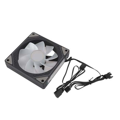 120 Mm ARGB-Lüfter, Bis zu 2000 U/min, CPU-Computer-Kühler, 5 V, 3-polig, ARGB-LED, Geräuscharm, Gaming-Gehäuselüfter für CPU-Kühler, CPU-Wasserkühler, Computer (Reverse Blade von Cuifati