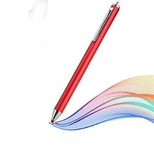 143 Eingabestift, Stoffkopf, Touchscreen, Digital-Stift, tragbar, für Samsung/LG/für Huawei/für Xiaomi Smartphones und Tablets (rot) von Cuifati