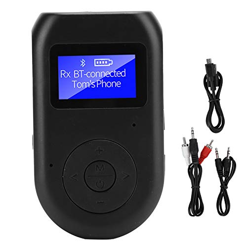 2-in-1-Bluetooth-Sender, LCD-Bluetooth 5.0-Adapter USB-Funkempfänger und -Sender, Bluetooth 5.0-Senderempfänger, 2-in-1-Bluetooth-Adapter Portable Audio AUX Stereo von Cuifati