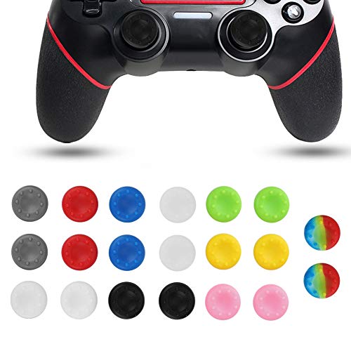 20 Stück Allgemeine Joystick-Kappen für PS2/PS3/XBox One/360/Switch, Controller-Zubehör, Silikonmaterial, rutschfeste Joystick-Kappen-Hülle Ersetzen von Cuifati