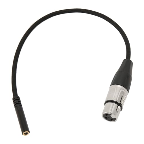 3,5-mm-Stereo-auf-XLR-Buchse-Kabel, Symmetrisches -Klinken-auf-XLR-Adapterkabel für Mikrofonklang mit Vergoldeten Anschlüssen, Hervorragende Klangqualität von Cuifati