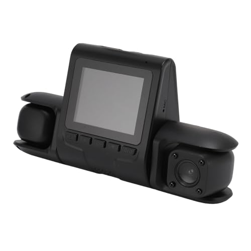 3-Kanal-Dashcam Vorne Hinten Innen, 2-Zoll-Display 1080P 5 MP Weitwinkel-Autofahrrekorder, Dash-Kamera für Autos, Unterstützt Nachtsicht-G-Sensing-Loop von Cuifati