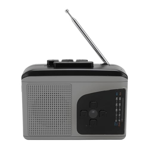 3-in-1-Walkman-Kassettenspieler, Tragbarer Retro-Kassetten-zu-MP3-Konverter, Kassettenrekorder mit LED-Anzeige | AM FM-Kassettenrecorder mit Integriertem Mikrofon von Cuifati