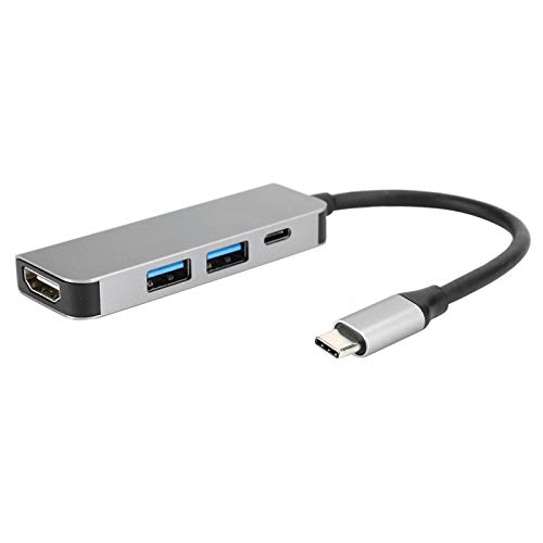 4 In 1 USB-C-Hub, tragbarer Aluminium-Dongle, Plug & Play für IOS für Huawei Mate Book für P30 Mate20 für Samsung S9 S10 von Cuifati