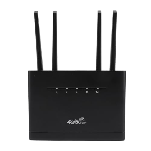 4G LTE-Router, Mobiles WLAN-Hotspot-Gerät mit SIM-Kartensteckplatz, 300 Mbit/s Freigeschalteter WLAN-WLAN-Internet-Router mit 4 Antennen, MAX 16 Benutzer (EU-Stecker) von Cuifati