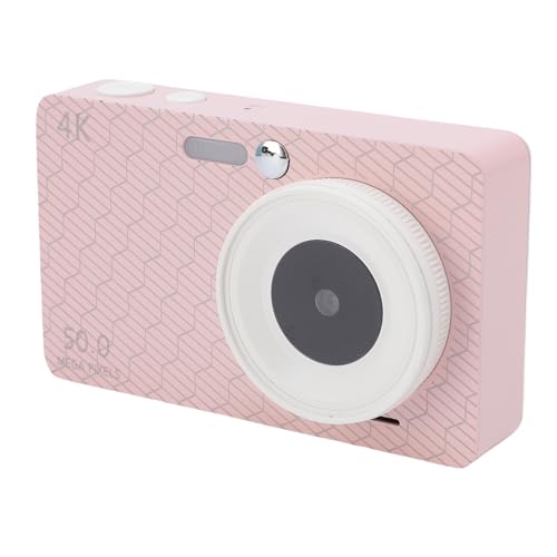 4K Digitalkamera für die Fotografie - 50 MP Vlogging -Kameras für YouTube - 2,8 Zoll Bildschirm HD -Autofokus -Videokameras mit 16x Zoom - Kompakte Reise Vlog Camara für (PINK) von Cuifati