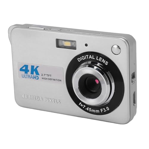 4K-Taschen-Digitalkamera für Fotografie, 48 MP Kompakte Point-and-Shoot-Kamera mit 2,7-Zoll-Bildschirm, 8-facher Zoom, Autofokus, Anti-Shake, Kleine Videokamera für Reisen, von Cuifati