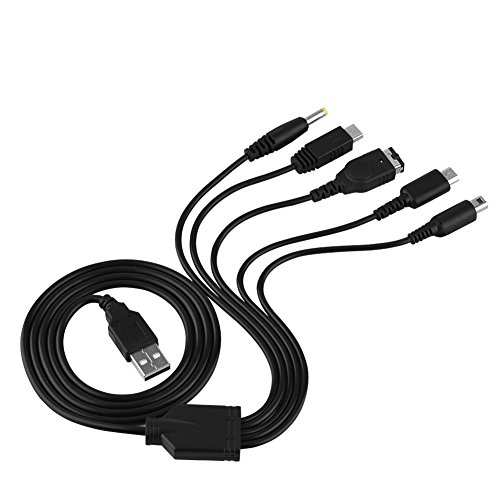 5-in-1-Ladegerät USB für Nintendo NDS XL 3DS Wii U PSP – Multifunktions-Ladekabel von Cuifati